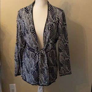 Versatile Dana Buchman navy sweater, L